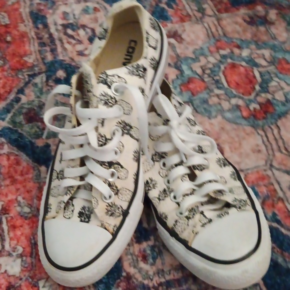 Converse Womens Black and White Pineapple Sneakers - Picture 5 of 6